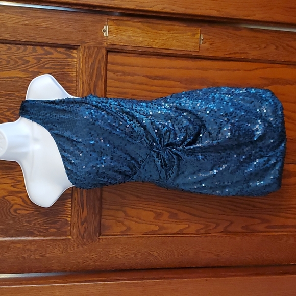 Lily Rose Dresses & Skirts - 💙💜HP💚🧡 Lily Rose - Blue Sequined One Shoulder Party Dress
